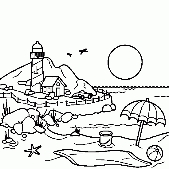 9 Dessins De Coloriage Été Vacances À Imprimer à Dessin D Été 