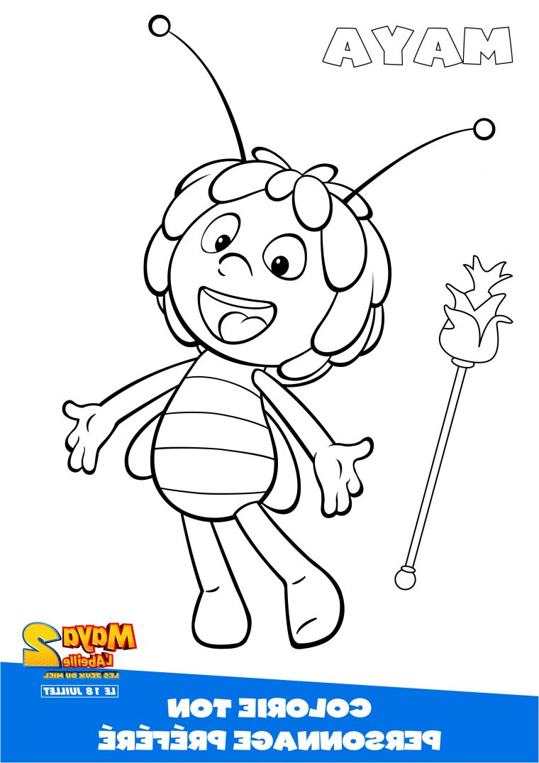 9 Qualifié Maya L'Abeille Coloriage Pics  Maya L'Abeille pour Dessin Abeille Gratuit