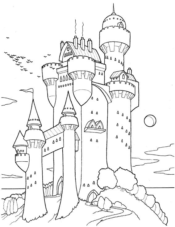 9 Remarquable Coloriage Chateau Stock  Coloriage Chateau tout Coloriage De Chateau 