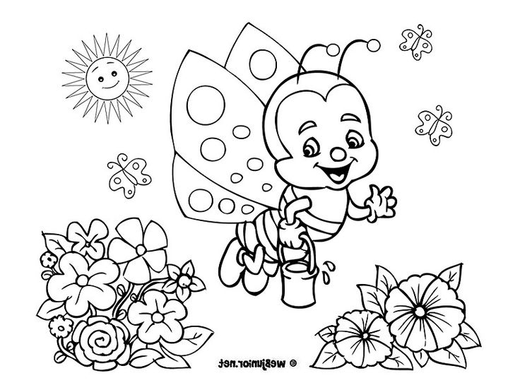 9 Terrific Coloriage De Printemps Maternelle Collection serapportantà Coloriage Printemps 