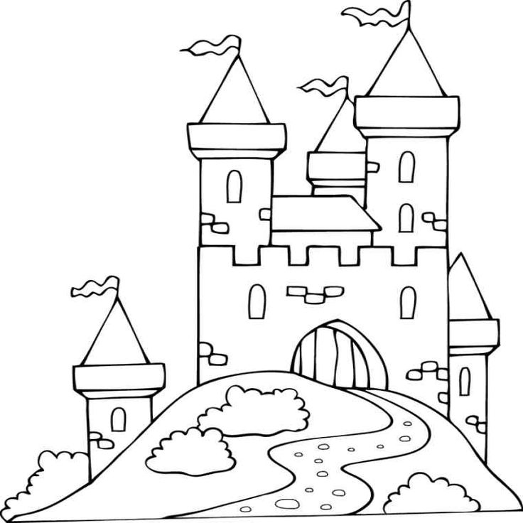 9 Unique De Coloriage Chateau Disney Image  Coloriage pour Château Dessin