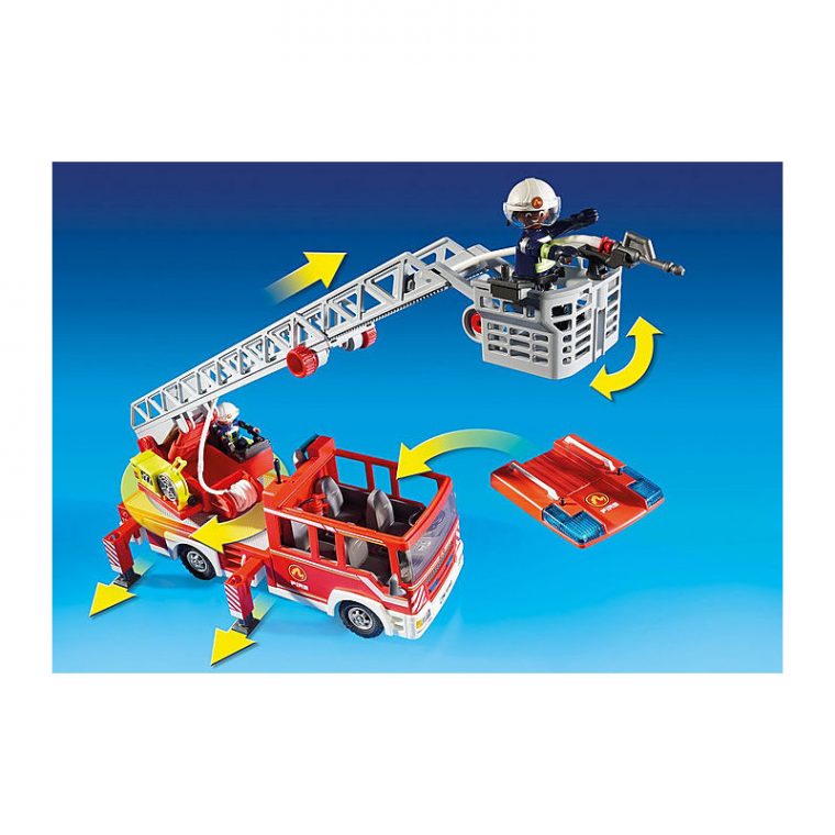 9463 Camion De Pompiers Avec Échelle Pivotante Playmobil tout Playmobil Camion Pompier Grande Echelle