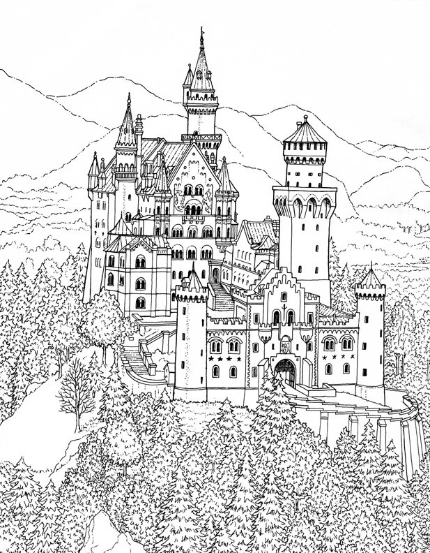 96 Dessins De Coloriage Château À Imprimer Sur Laguerche concernant Coloriage De Chateau 