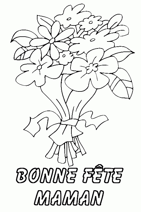 97 Dessins De Coloriage Fête Des Mères Maternelle À Imprimer avec Coloriage Fetes Des Meres A Imprimer 