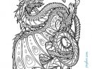 Adults Coloring Page Of Mythical Dragon ⋆ Free Coloring dedans Coloriage Dragon