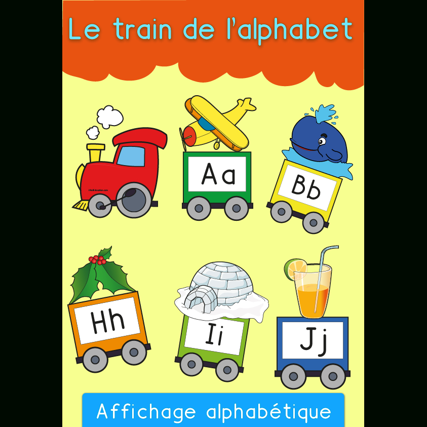Affichage Le Train De L&amp;#039;Alphabet En Lettres D&amp;#039;Imprimerie dedans Les Alphabet 