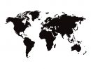 Affiche Avec Atlas Mondial En Noir Et Blanc  Affiches Et à Carte Europe En Noir Et Blanc