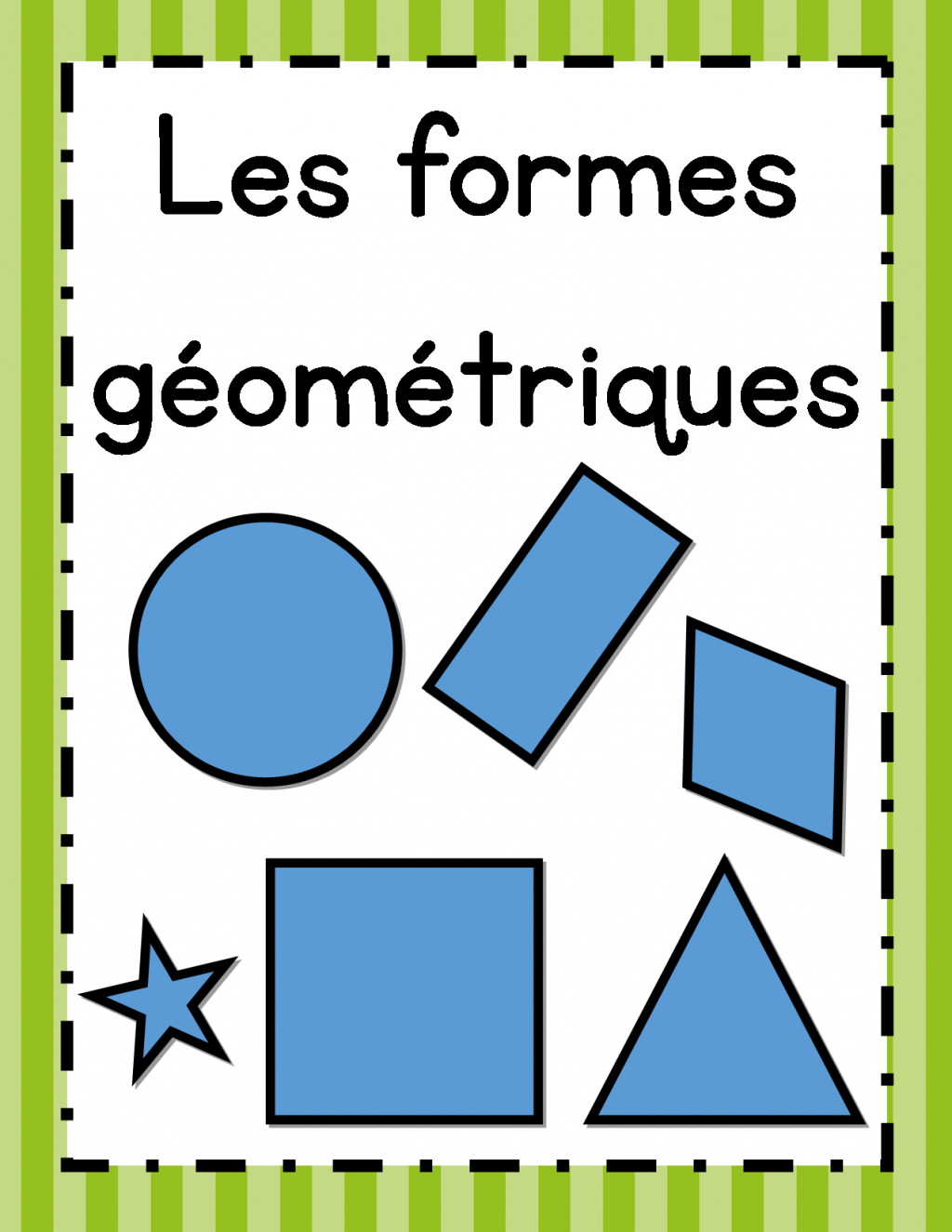 Affiches Des Formes Géométriques - La Boutique De Mathieu pour Formes Géométriques À Découper