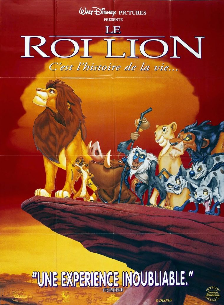 Affiches – Photos D'Exploitation – Bandes Annonces: Le Roi intérieur Affiche Le Roi Lion