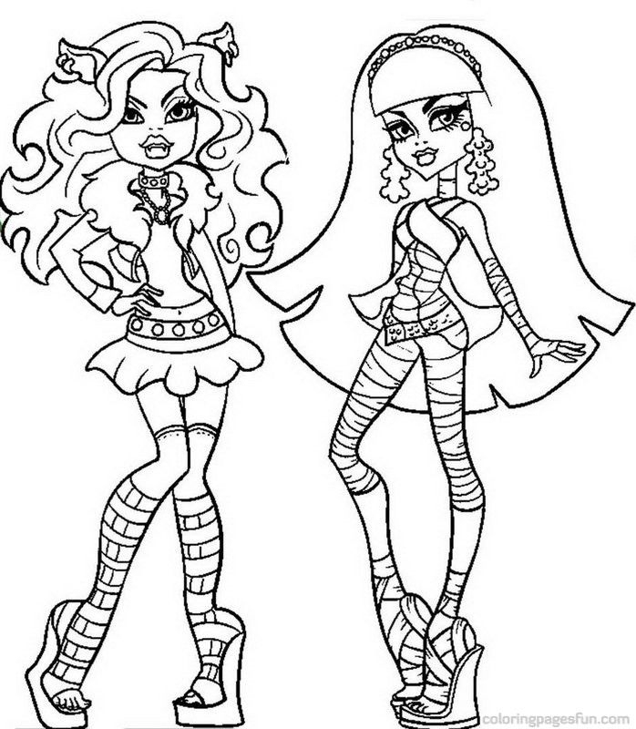 All Monster High Dolls Coloring Pages - Coloring Home tout Monster High Dessin