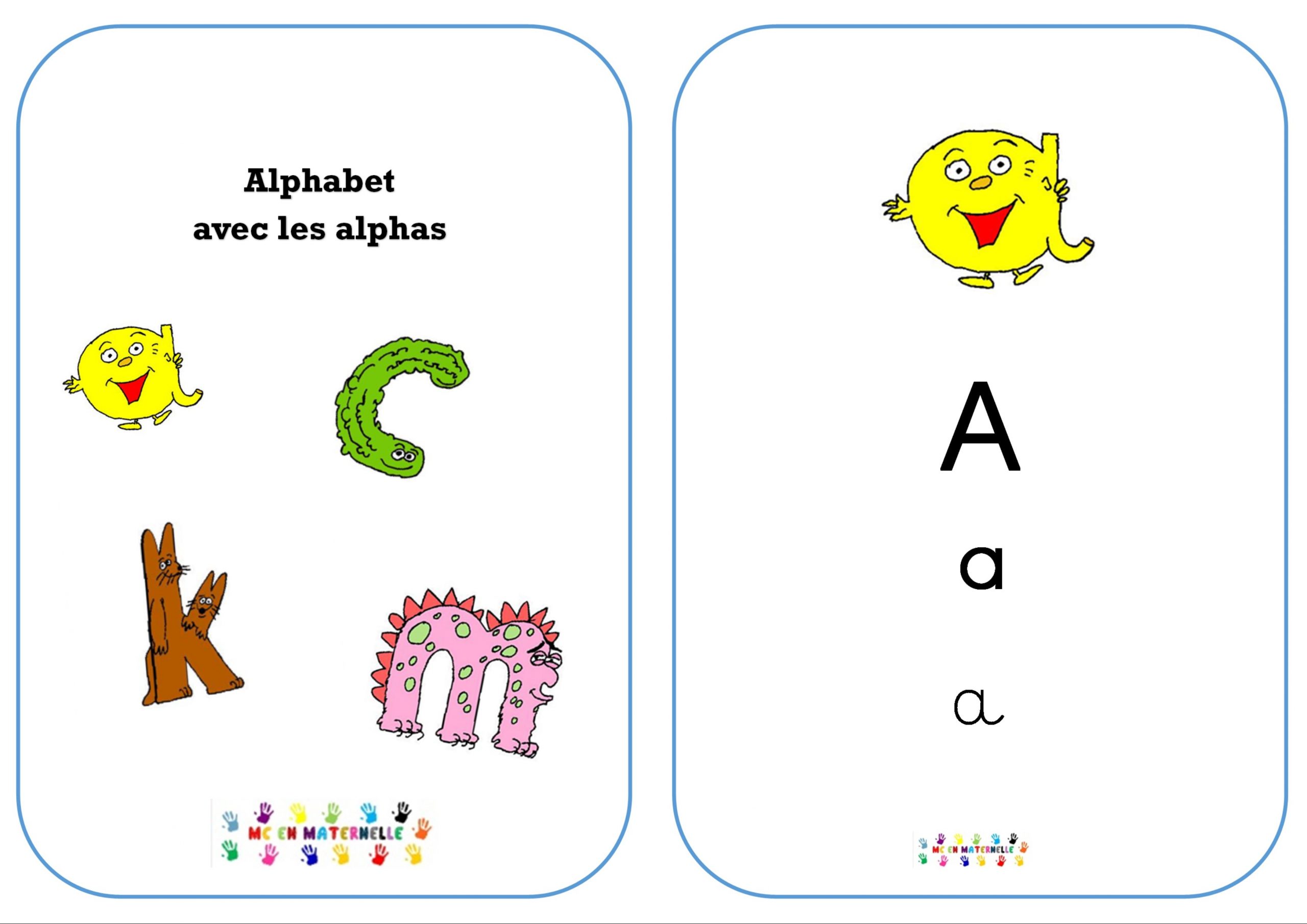 Alphabet En 3 Écritures Avec Les Alphas - Mc En Maternelle pour Exercise A Imprimer Alphas Maternelle 
