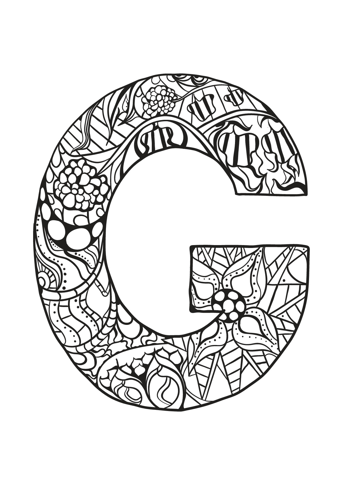 Alphabet Lettre G - Coloriages Alphabet Et Lettres pour Lettre A Colorier 