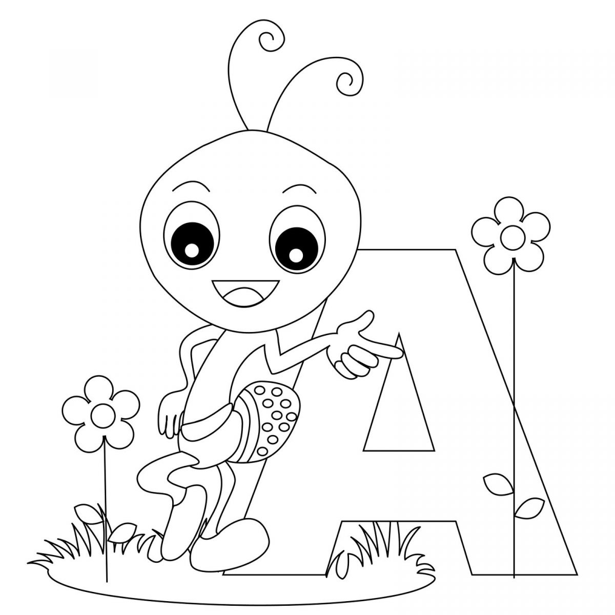 Alphabet With Funny Letters Coloring Pages - Coloring Home à Coloriage Alphabet