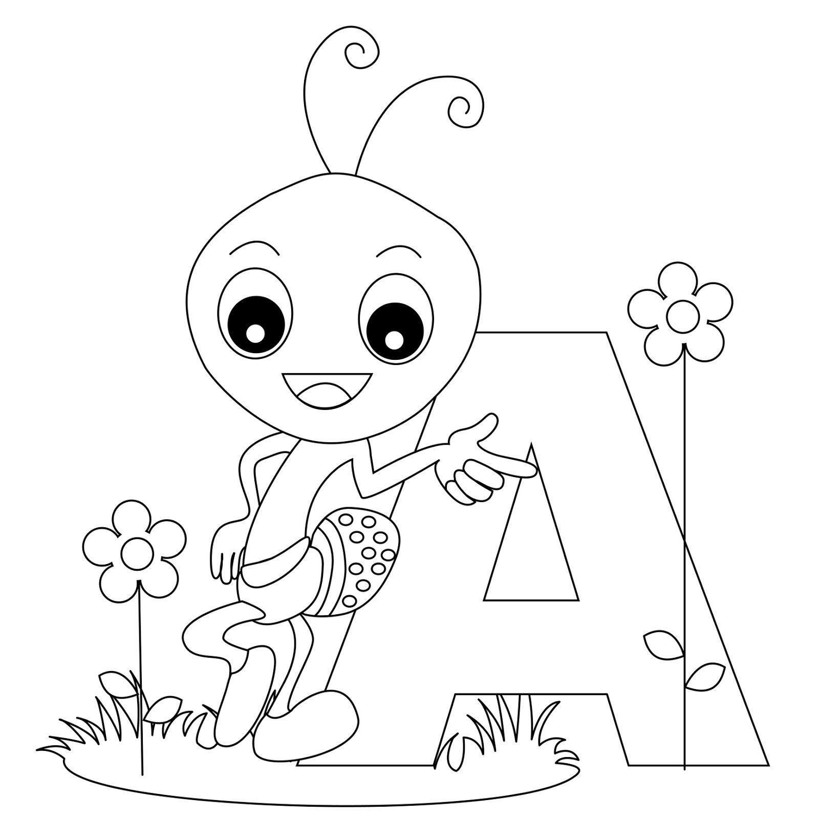 Alphabet With Funny Letters Coloring Pages - Coloring Home à Coloriage Alphabet
