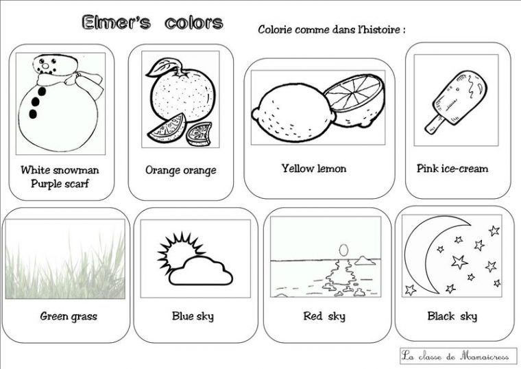 Anglais : Les Couleurs – La Classe De Mamaicress intérieur Colorier En Anglais