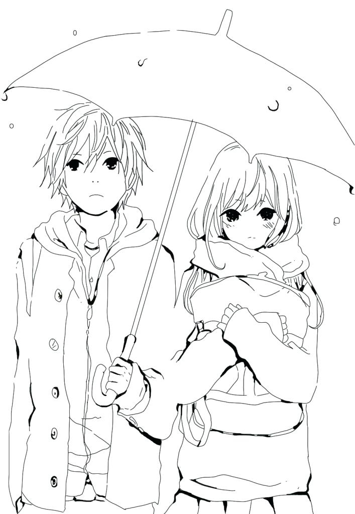 Anime Coloring Pages Online At Getcolorings  Free pour Coloriage Animé