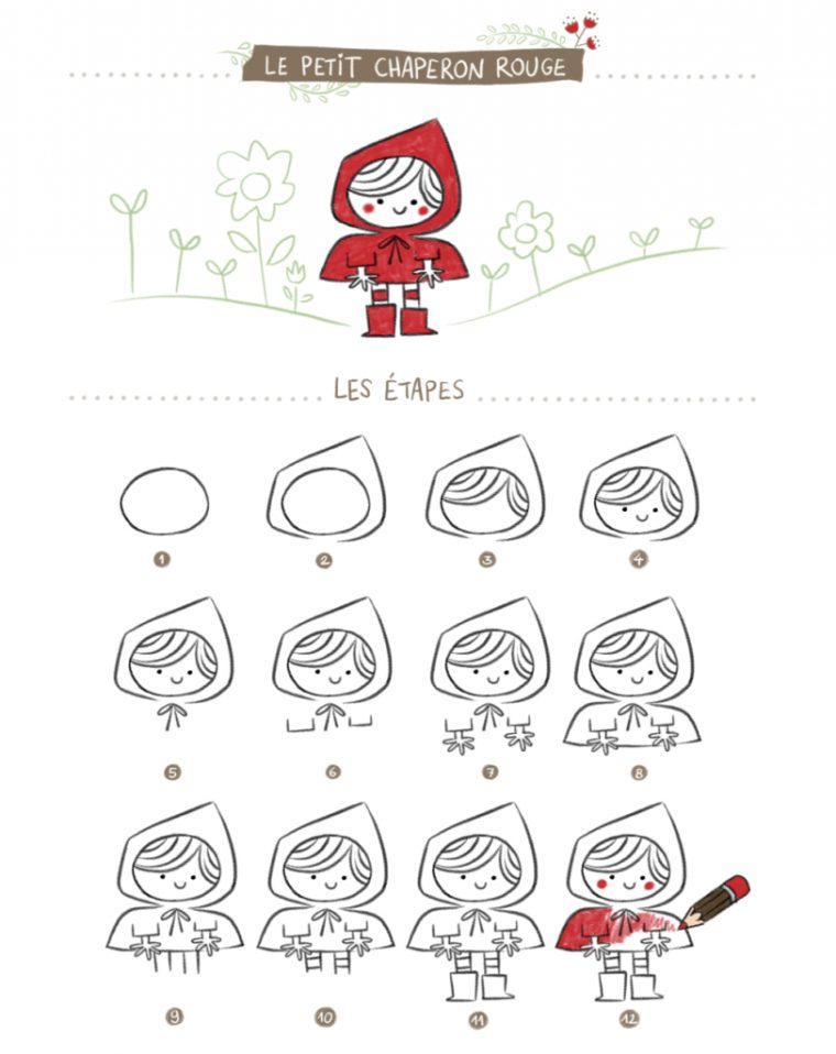 Apprendre À Dessiner Le Petit Chaperon Rouge – Inclu Le avec Apprendre A Dessiner Gratuitement