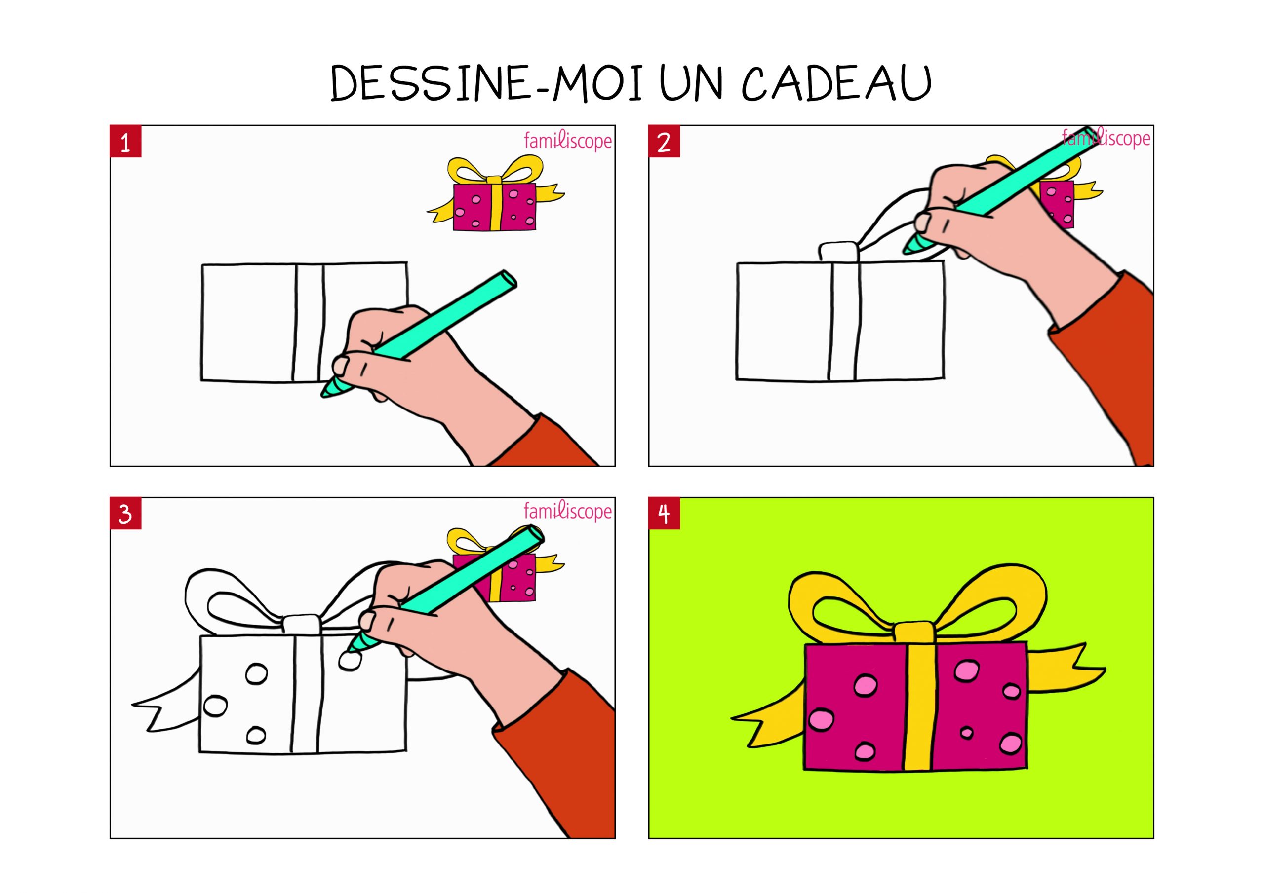 Apprendre À Dessiner Un Cadeau En 3 Étapes concernant Apprendre A Dessiner Un Coeur 