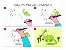 Apprendre À Dessiner Un Dinosaure En 3 Étapes tout Apprendre A Dessiner Un Lapin Facilement