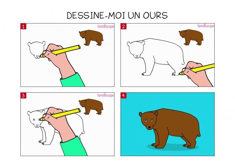 Apprendre À Dessiner Un Ours En 3 Étapes dedans Apprendre A Dessiner Un Coeur