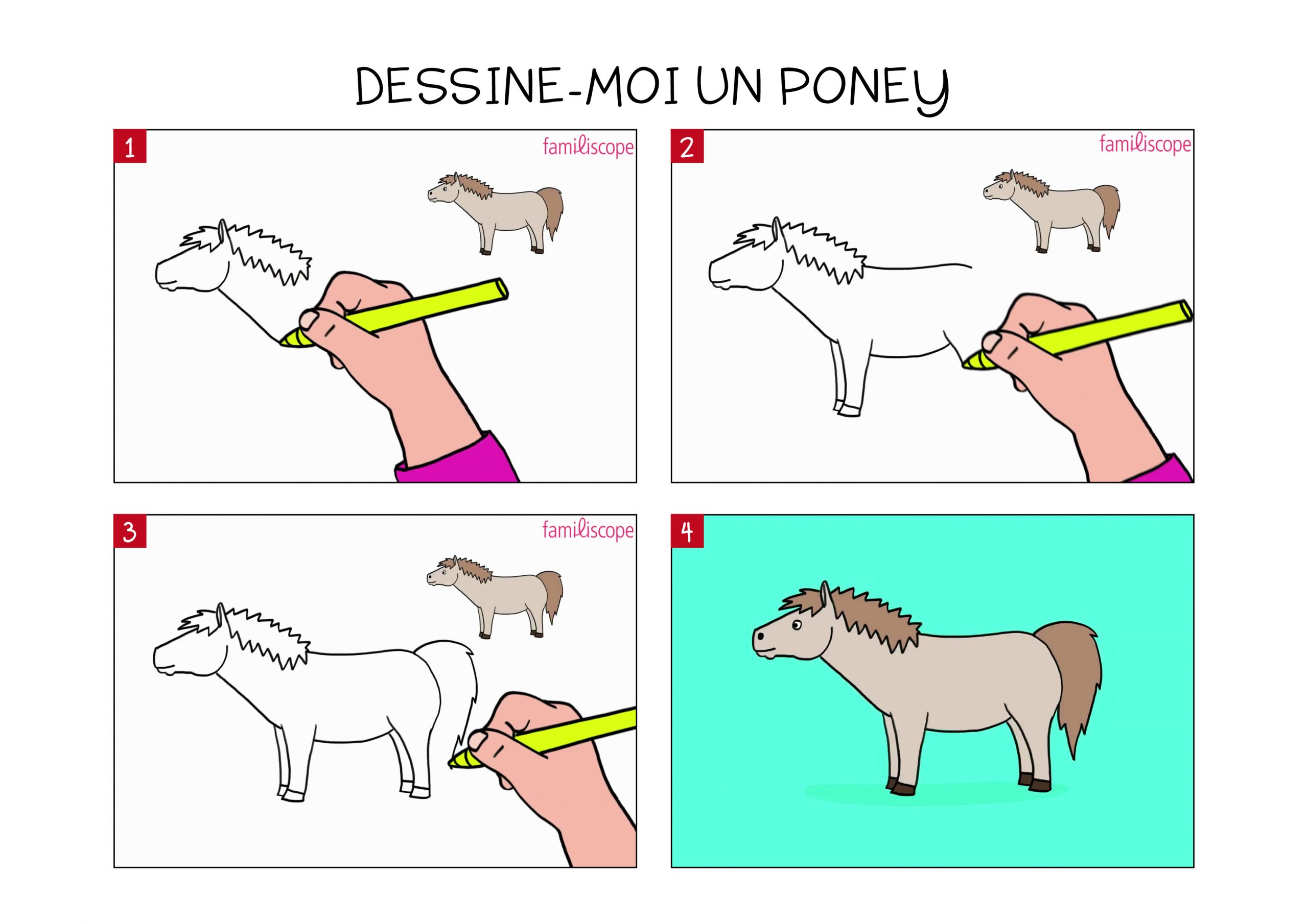 Apprendre À Dessiner Un Poney En 3 Étapes serapportantà Apprendre À Dessiner Les Mains 