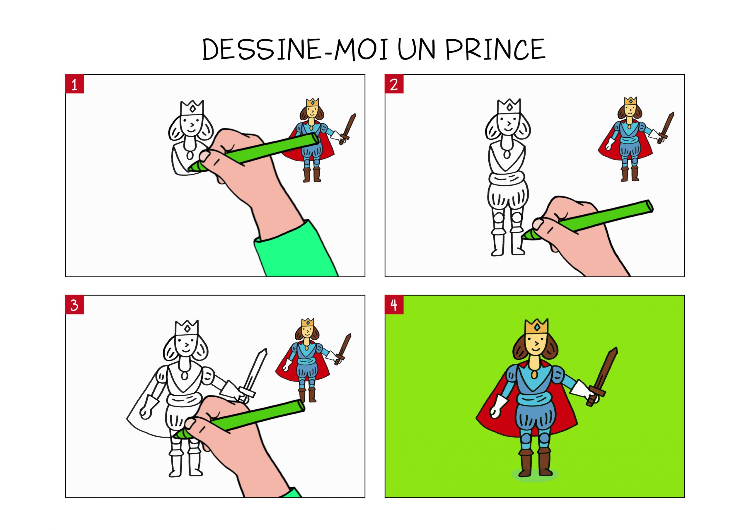 Apprendre À Dessiner Un Prince En 3 Étapes tout Apprendre À Dessiner Enfant 