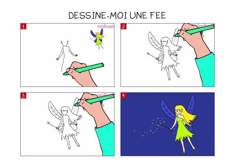 Apprendre À Dessiner Une Fée En 3 Étapes tout Image D Ange Facile A Dessiner