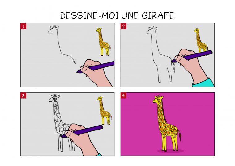 Apprendre À Dessiner Une Girafe En 3 Étapes pour Apprendre À Dessiner Les Mains