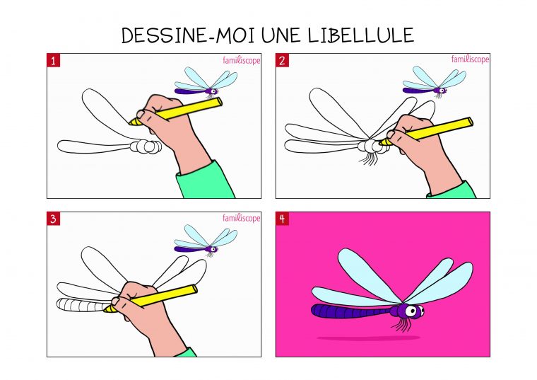 Apprendre À Dessiner Une Libellule En 3 Étapes intérieur Apprendre À Dessiner Les Mains