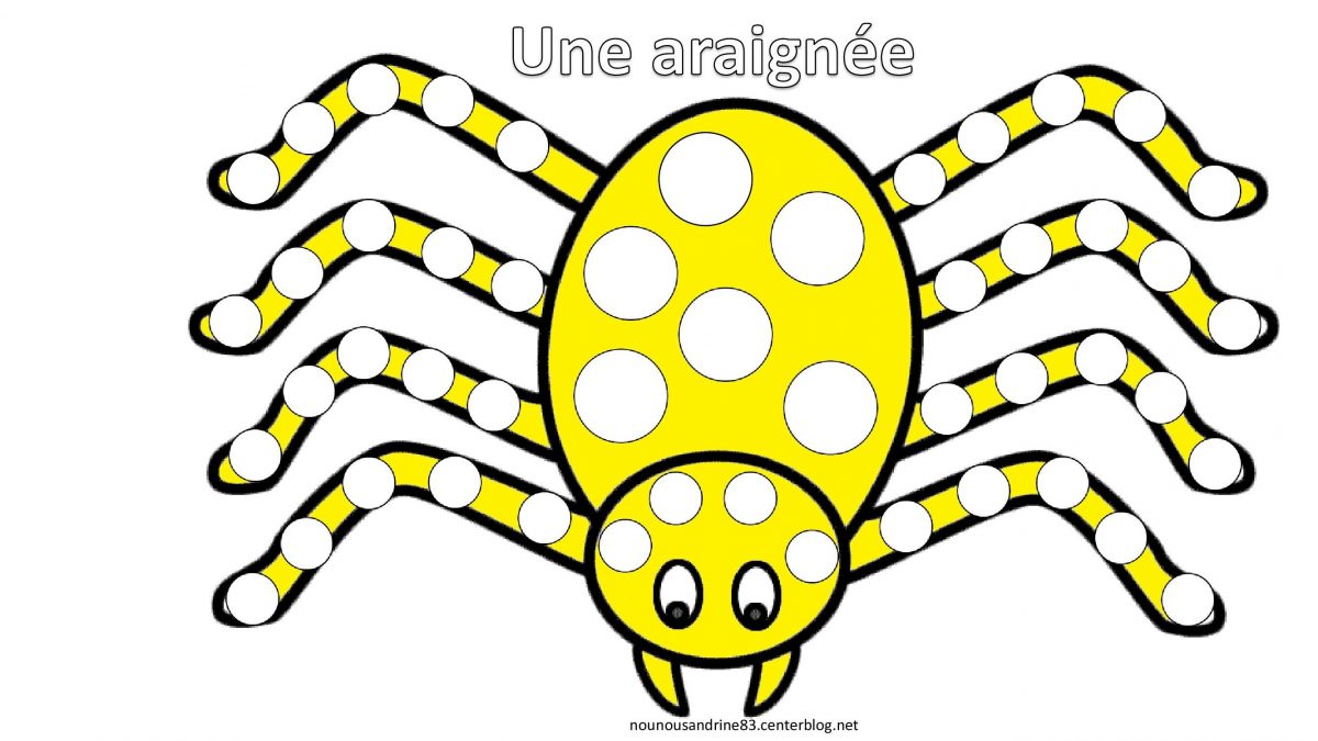 Araignée Jaune Coloriage Jeux Couleurs tout Araignée Coloriage