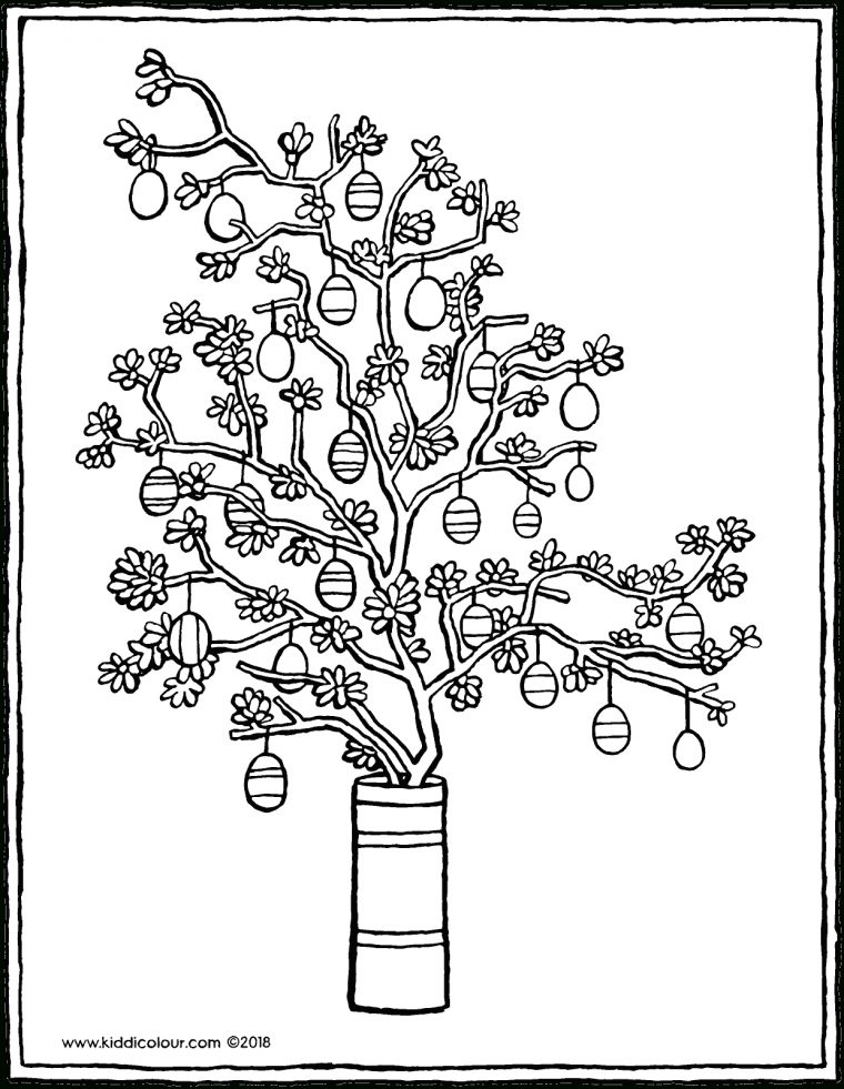 Arbre De Pâques – Kiddicoloriage dedans Coloriage Arbre