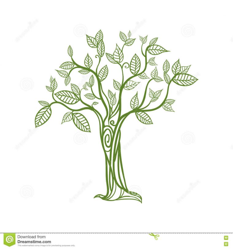 Arbre Vert De Graphisme Conception De Nature Dessin De avec Dessin De Nature