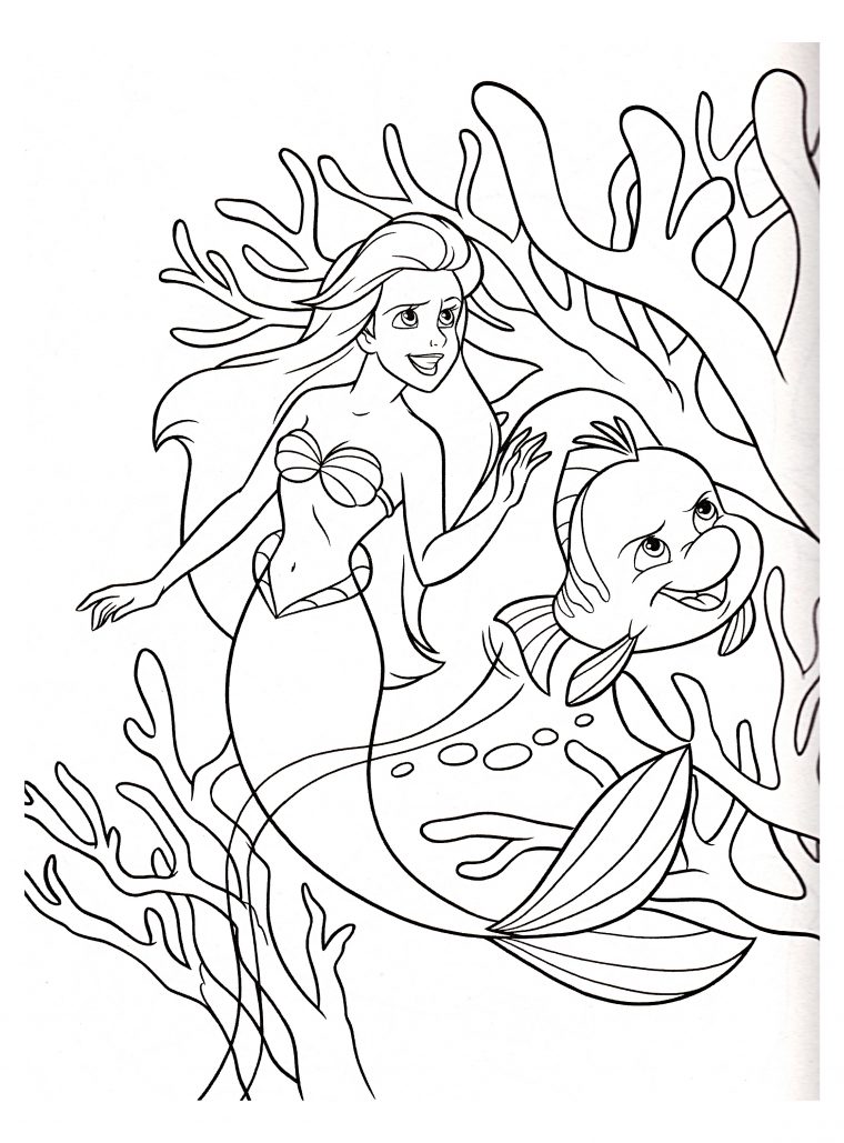 Ariel La Petite Sirène Disney – Coloriage La Petite Sirène à Coloriage Sirene Et Princesse