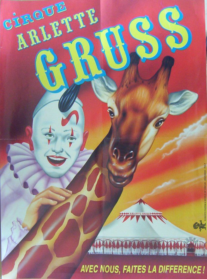 Arlette Gruss En Affiches De 1994 À 1999  Affiche De pour Cirque Personnage 
