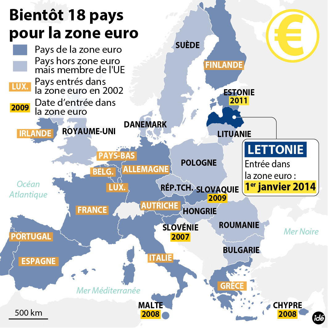 Avec La Lettonie, 333 Millions D&amp;#039;Européens Utilisent serapportantà Les Pays Qui Entourent La France Ce2 