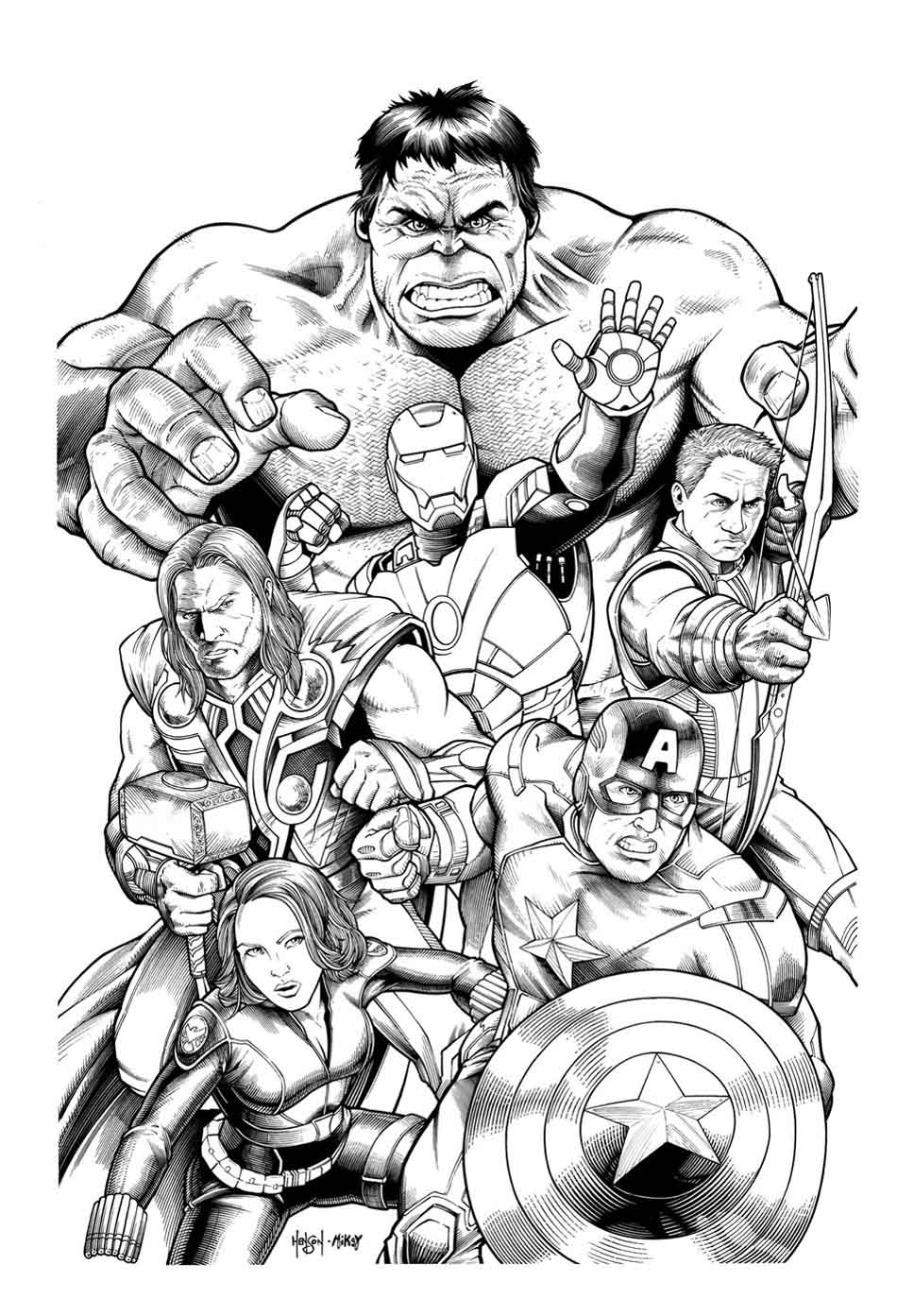 Avengers Hulk - Livres Et Comics - Coloriages Difficiles concernant Coloriage Gratuit À Imprimer Avengers 