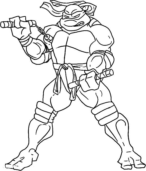 Baby Ninja Turtle Coloring Pages At Getcolorings à Tortue Ninja Coloriage 