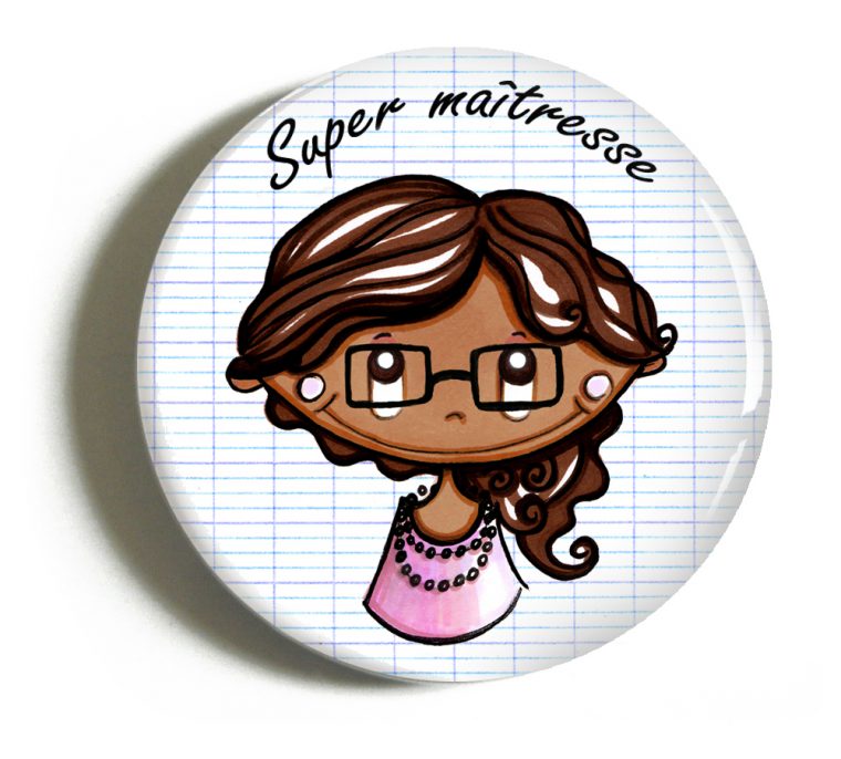 Badge "Cadeau Maîtresse" Maéva – Cadeau Prêt À Offrir serapportantà Dessin De Maitresse