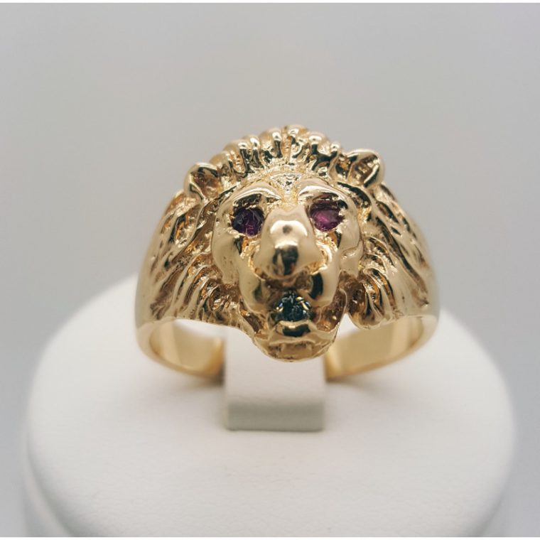 Bague Tête De Lion Or Rubis Et Diamants encequiconcerne Orchidée Tête De Lion