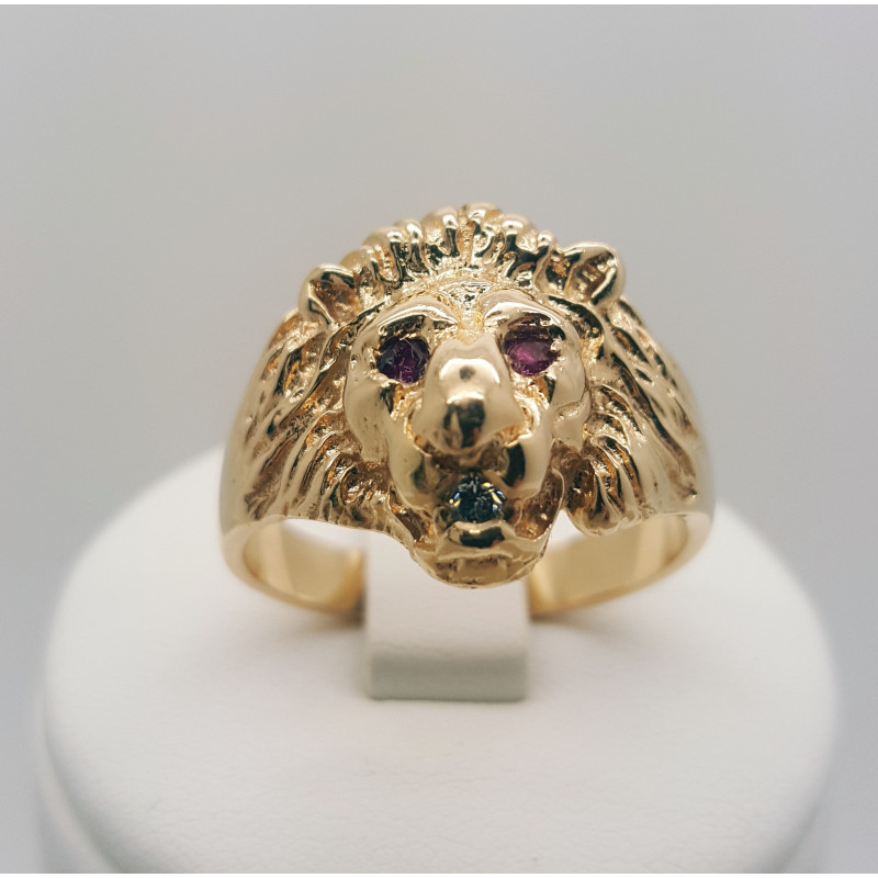 Bague Tête De Lion Or Rubis Et Diamants encequiconcerne Orchidée Tête De Lion