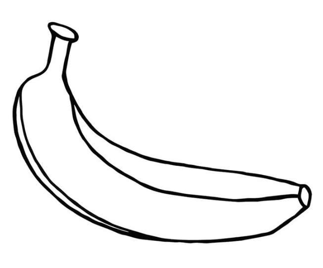 Banana Coloring Page Coloring Page &amp;amp; Book For Kids. destiné Banane Coloriage 