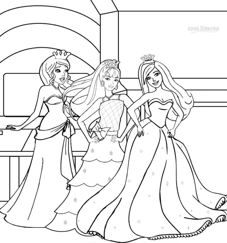 Barbie Princess Coloring Pages – Cool2Bkids intérieur Coloriage Barbie Princesse