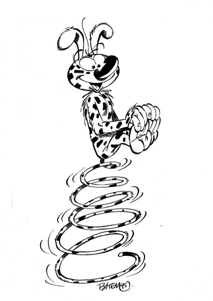 Batem  Marsupilami  Marsupilami, Dessin Original, Dessin intérieur Dessin Marsupilami 