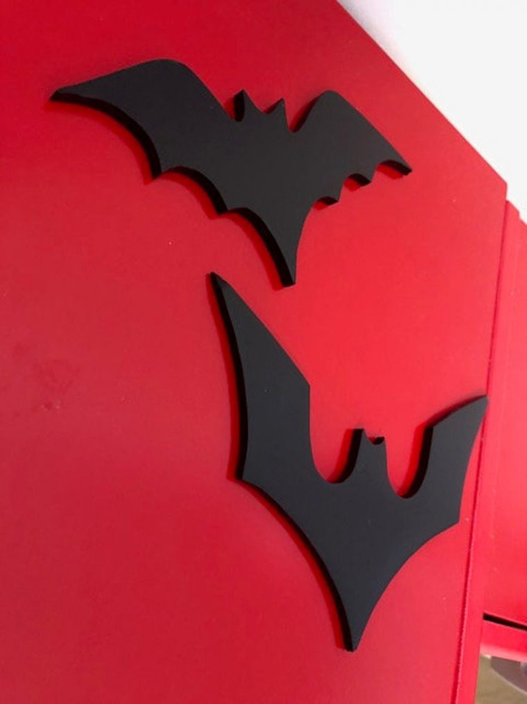 Batman Sign Décoration Murale En Bois Signe Chauve-Souris encequiconcerne Dessin Chauve Souris Batman