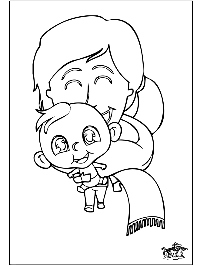 Bébé 11 - Coloriages Naissance pour Bebe Coloriage 