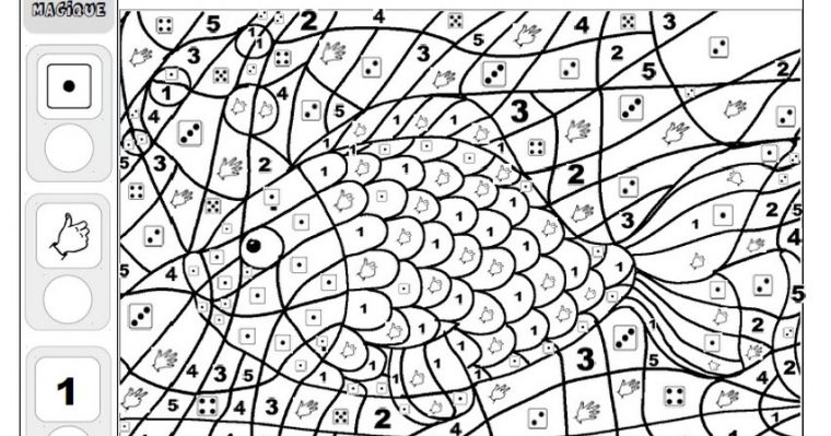 Bibouche En Classe : Coloriage Magique Avec Les Nombres De tout Coloriage Chiffre 5