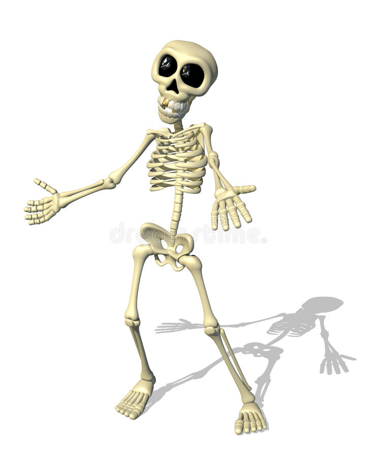 Bienvenue De Squelette De Dessin Animé Illustration Stock destiné Dessin Squelette 