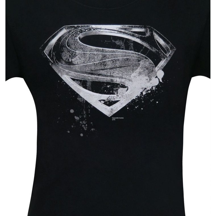 Black Superman Logo Justice League Movie Men'S T-Shirt destiné Superman Logo With Ac