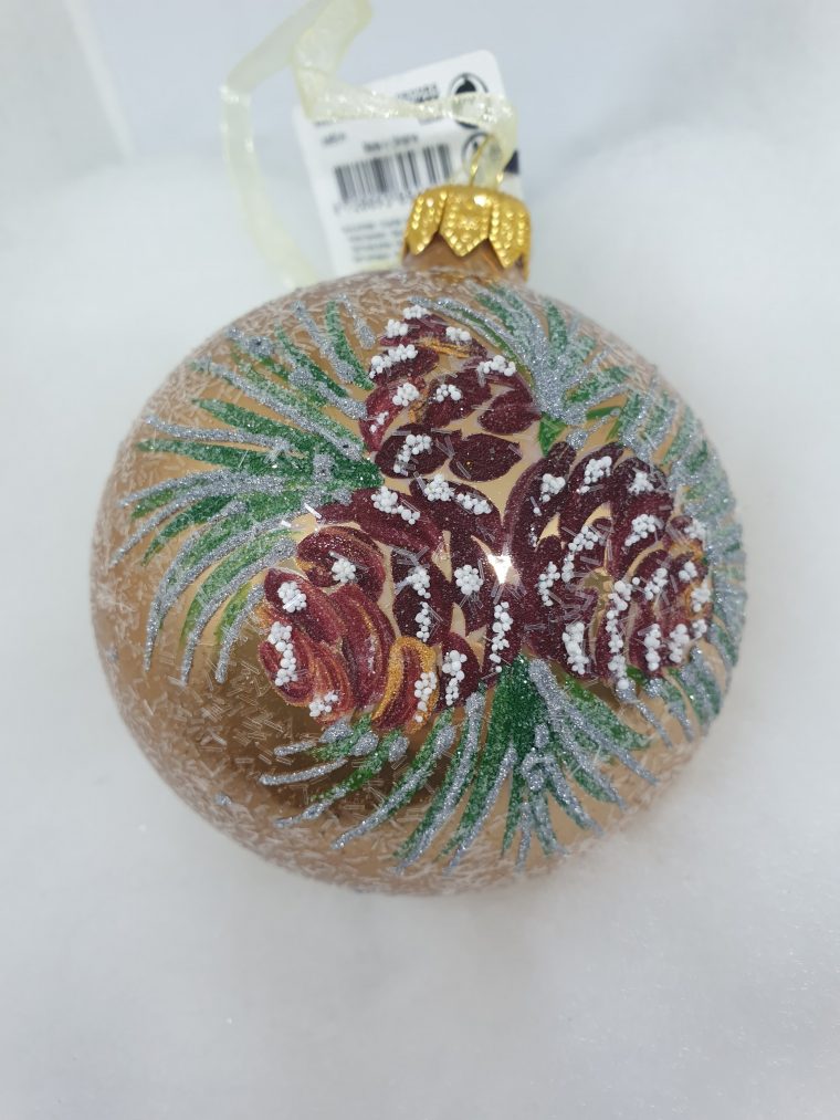 Boule De Noël En Verre À Ornements Floraux Blancor – La dedans Photo Boules De Noel