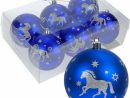 Boules De Noël Cheval Bleu - Lot De 6 tout Image De Boules De Noel